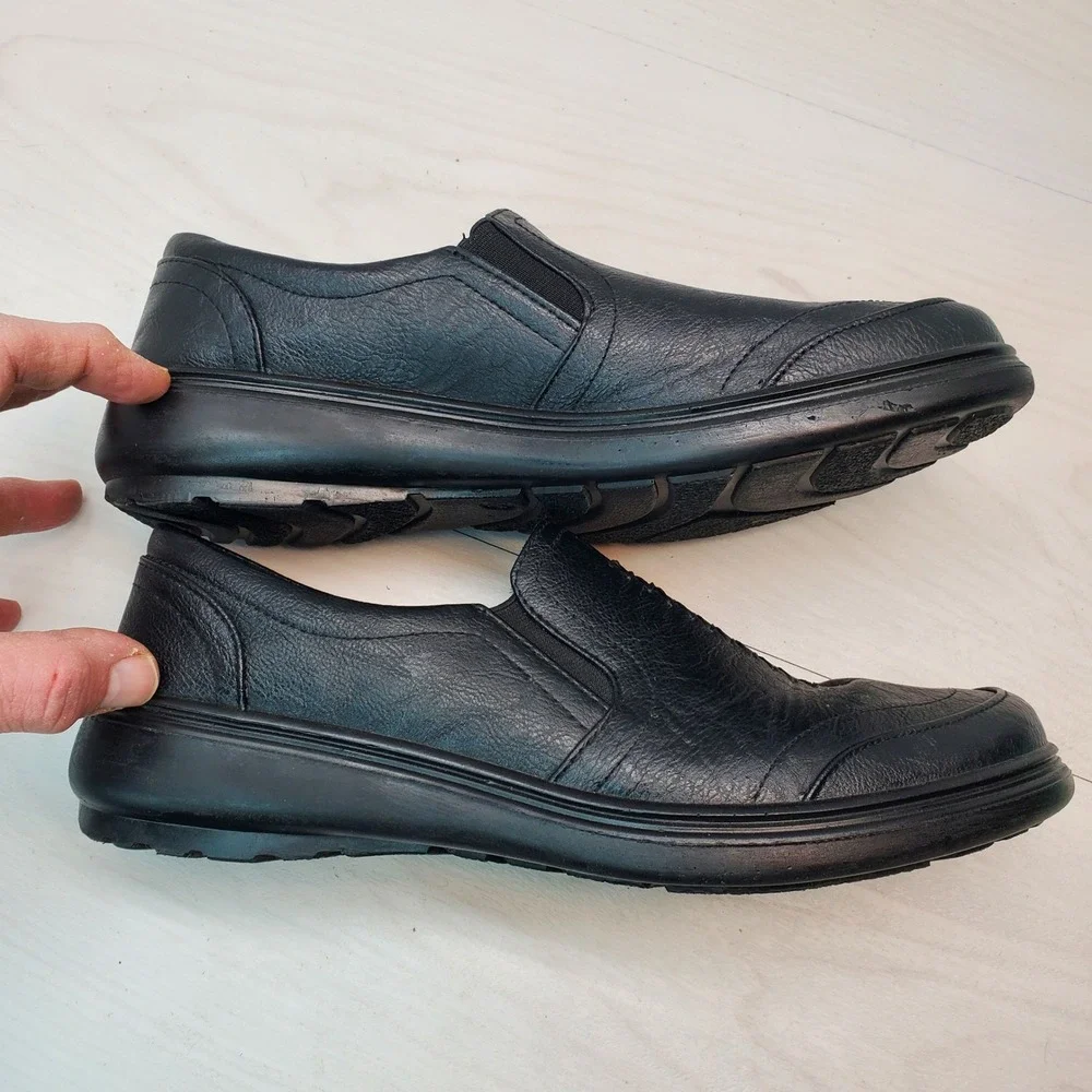 Easy Street Comfort Way Women Black Slip On Loafer Shoes‎ Size 10 M